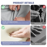 10 Pieces Patio Sectional Furniture Set with 44" Propane Fire Pit Table, 60000BTU Wicker Outdoor Sectional Coversation Set, Thick Cushion Deep Seat, Outdoor Furniture for Porch,Backyard,Deck (Grey) ABCASA