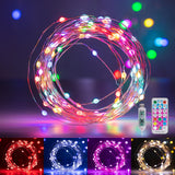 Minetom Fairy Lights Color Changing - 33FT 100 LED String Lights with Remote,11 Modes, USB Fairy Lights Indoor, Twinkle Christmas Fairy Light for Bedroom Indoor Classroom Minetom
