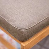 Cambridge Casual Miami Teak Wood Patio Dining Set with Cast Shale Cushion, Natural Teak/Cast Shale Cambridge Casual