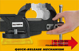 Olympia Tools 38-647 6in One-Hand Operation Quick Release Bench Vise Olympia Tools