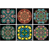 Brea Reese® Scratch Art Paper Pad - Mandala 8x8, 12 Designs, Metallic Guided Art Craft, Easy to Frame Art & Home Decor, Mindful Relaxation Brea Reese