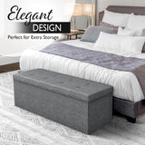 43" Folding Storage Ottoman Bench for Living Room, Bedroom, TV Entertainment - Bedroom Bench with Hidden Storage, Foot Rest Stool - 660 Capacity & Holds up to 5.6 Cubic Feet of Storage - DARK GREY Lifetime Home