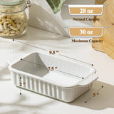 Gacoree Small Baking Dish, 9x5 inch Small Casserole Dishes for Oven, 30 Oz Ceramic Small Baking Pans with Double Handles for Roasting, Lasagna, Pie, Gratin, Set of 2 Gacoree