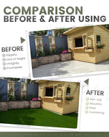 Keloteven Artificial Grass Tiles - 12" x 12" Interlocking Turf Deck - Pack of 9 Grass Deck Tiles for Outdoor Porch Balcony Backyard - Fake Grass Tiles DT-GRS-9P Keloteven