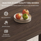 QEZEOM 9-Piece Modern Dining Table Set, 66.93" Rectangular Kitchen Table with 8 Chairs, Long Dining Room Table for Living Room, Office, Easy Assembly, Oak QEZEOM