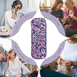 Coopay Knitting Needles Case Travel Knitting Needle Organizer Storage for Straight Knitting Needles (Up to 14''), Tunisian Crochet Hooks, DPNs, Crochet Accessories and Supplies, Pink-Purple Coopay