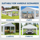 COVERONICS Outdoor Canopy Party Tent, 20'X40' Patio Party Tent with Rollable Sides and 4 Sandbags, Heavy Duty Steel Frame Carport Gazebo Event Tent Perfect for Wedding, Birthday Party, Outdoor Event COVERONICS