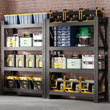 Welfiya 60" W Garage Shelving,4-Tier Heavy Duty Storage Shelves Unit with Adjustable Metal Shelf for Warehouse,Basement,Workshop,4500LBS,60" W x 20" D x 79" H,Black Welfiya