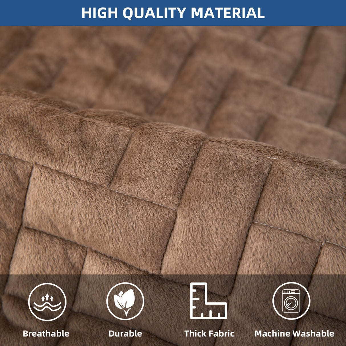 Eismodra Recliner Chair Covers,Recliner Covers That Stay in Place,Washable Recliner Slipcover for Large Recliner 3 Seater Sofa Couch Living Room Loveseat,Light Brown Set (4 Pieces) Eismodra