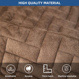 Eismodra Recliner Chair Covers,Recliner Covers That Stay in Place,Washable Recliner Slipcover for Large Recliner 3 Seater Sofa Couch Living Room Loveseat,Light Brown Set (4 Pieces) Eismodra