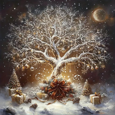 Christmas Tree of Life Diamond Art Kits for Adults, 5D Diamond Painting Kits for Adults Beginners, DIY Full Round Drill Diamond Dot Painting Gem Art Kits for Adult, Home Wall Decor 13.8x13.8 Inch