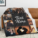 Custom Blanket with Picture Text Customized Blanket Thows Personalized Blanket Customizable Blanket Photo Blankets Customize Valentines Day Gifts for Mom Dad Couple Girlfriend Boyfriend Wife Husband Printwoo