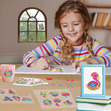 BEARUN Gem Art, Kids Diamond Painting Kit-Big 5D Gem, Arts and Crafts for Girls Ages 6-12, Create Your Own Magical Stickers and Suncatchers - Diamond Art Gift for Girls Ages 6, 7, 8, 9, 10-12, 6-8 BEARUN