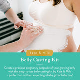 Kate & Milo Belly Casting Kit, Pregnancy Keepsake Making Kit, Easy DIY Plaster Cast Baby Bump Keepsake, Perfect For Expecting Moms and Ideal Nursery Decor Kate & Milo