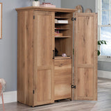 Sauder Miscellaneous Storage Craft & Sewing Armoire, L: 35.12" x W: 21.81" x H: 61.58", Timber Oak Sauder