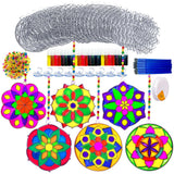 30 Sets Suncatcher Kit Mandala Suncatchers Window Art Paint Sun Catcher DIY Craft Kits Flower Suncatcher Kit for Summer Decoration Classroom Home Activity Art Project Birthday Party Favors AUEKIV