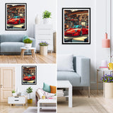 MXJSUA DIY 5D Diamond Painting Kits for Adults, Red Sports Car Diamond Art Painting Full Drill Crystal Rhinestone Embroidery Craft Kits for Home Wall Decor Gifts, 12x16inch MXJSUA