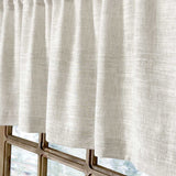 Kitchen Valances for Windows Modern Farmhouse Cotton Linen Valance Curtains Topper Country Rustic Bathroom Small Window Treatment Bohemian Decor (54x18 inch, Natural) Oindec