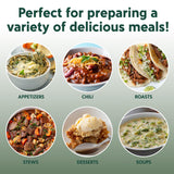 COOK WITH COLOR 2QT Mini Electric Round Slow Cooker - Adjustable Settings, Removable Stoneware Pot, Tempered Glass Lid, Dishwasher Safe, Cool-Touch Side Handles, Dark Sage COOK WITH COLOR