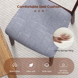 Giantex Wood Dining Chairs Set of 2, Upholstered Kitchen Chair with Solid Rubber Wood Frame, Armless Wooden Dining Side Chairs with Cushion Seat, Farmhouse High Ladder Dining Room Chair Giantex