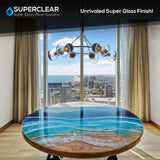 Table Top Epoxy Resin Superclear 16 oz | 1 Pint Kit, Anti-Yellow Highest UV Impact Resistance, Food Grade Safe, Ultra Crystal Clear Gloss, Bubble Free, Bar & Surface Coat, Tumblers, Wood, DIY FGCI