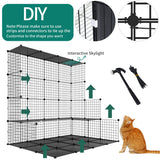 YITAHOME 4-Tier Indoor Cat Enclosure with Hammock - Large Metal Wire Playpen Kennel for 1-3 Cats YITAHOME