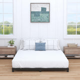 Nailsong 3 Inch Bed Frame Full Low Profile, Full Size Metal Bed Frame No Box Spring Needed, Heavy Duty Metal, Easy Assembly, Black Nailsong
