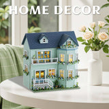 Flever Dollhouse Miniature DIY House Kit Creative Room with Furniture for Romantic Valentine's Gift (Warm House) Flever