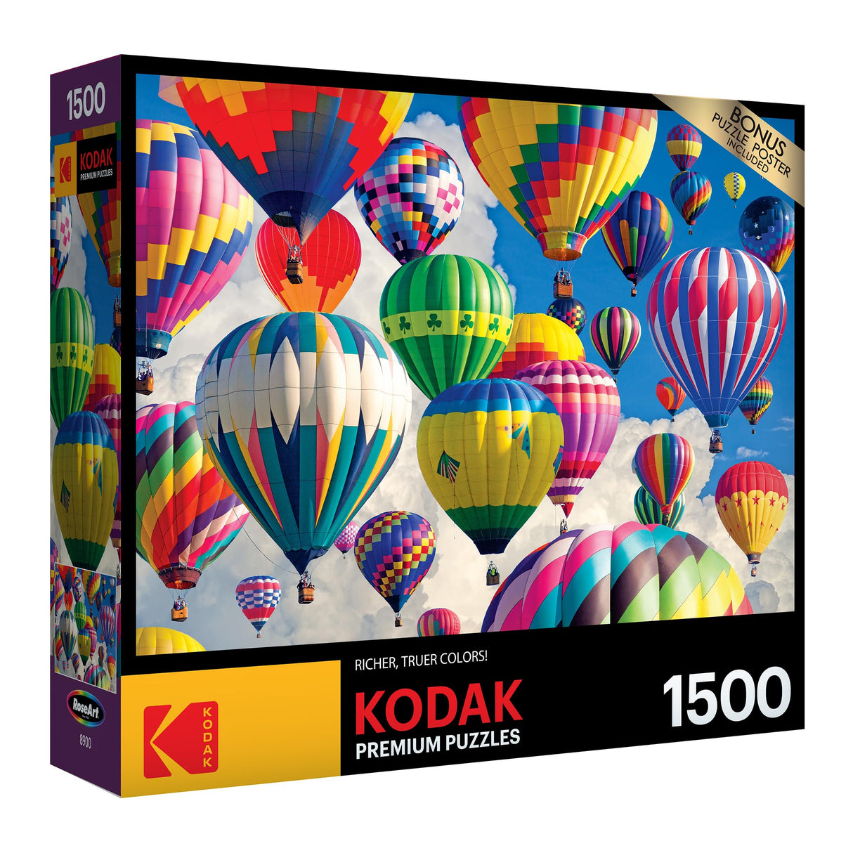 RoseArt - Kodak Premium - Hot Air Balloons Above The Clouds - 1500 Piece Jigsaw Puzzle for Adults KODAK PREMIUM PUZZLES