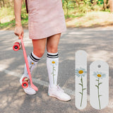 Hotop 4 Pieces Sublimation Socks Jigs Blanks Polyester Metal Insert Straight Crew Sock Jigs Dye Printing Heat Press Transfer Socks Accessories, 2 Sizes for DIY Socks Adult Women Man Hotop