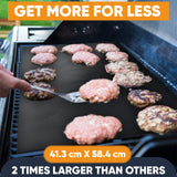 Large Non-Stick BBQ Grill Mat by Linda's Essentials (3 Pack) - Reusable Heat Resistant BBQ Mats for Grilling - Must Have BBQ Accessories Grill Mats for a Easy Clean Linda's Essentials