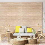 Art3d 48 x 96 Inch Natural Bamboo Wall Panel for Interior Wall Decor, Flexible Pole Wrap Wainscoting Wall Cladding Paneling for Living Room, Bedroom, Office, Kitchen Island, Light-carbonized Art3d