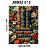 Book Paint by Numbers Kit for Adults Beginner, Flower Adult's Paint by Number Kits On Canvas, DIY Oil Painting Kits for Gift Home Wall Decor 16x20 Inch Clendo