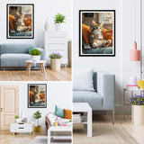 MXJSUA Relax Cat Diamond Painting Kits for Adults, 5D Cat Diamond Art Kits for Beginners, DIY Full Drill Crystal Gem Painting Kits for Home Wall Decor 12x16 Inch MXJSUA