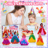 Poke in Fun Princesses Craft Kits for Kids 4-8: Gifts for 5 6 7 8 9 Year Old Girls,Arts and Crafts for Kids Ages 4-6, Fashion Princess Dress-up Toys Creative Activity Birthday Gifts for Girls & Boys KLAPTOR