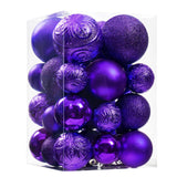 Wironlst Christmas Ball Ornaments - 30pcs Shatterproof Plastic Christmas Ornaments Hanging Ball Decorations for Xmas Tree, Holiday, Wedding, Party (Multi-Size, Purple) Wironlst