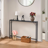 HOMCENES 5.9" Narrow Console Sofa Table with Power Outlets and USB Ports, Skinny Sofa Table with Charging Station, Slim Behind Couch Table, Entryway Display Shelf, for Living Room HOMCENES