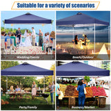 COBIZI 10x10 Pop Up Canopy Tent with 4 Sidewalls, UPF 50+Waterproof Outdoor Canopy with Air Vent, Instant Portable Camping Canopies Gazebo for Commercial Sun Shade Party, 4 Sandbags(Dark Blue) COBIZI