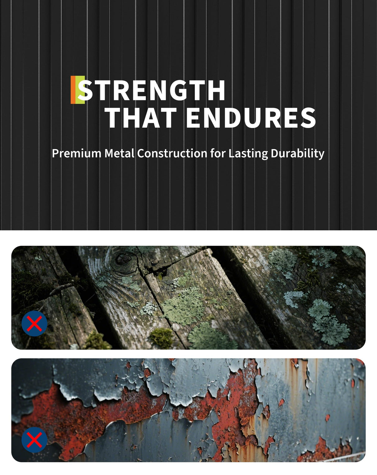 10 X 8 Metal Storage Shed with Rack, Large Outdoor Tool Utility Shed with Shelves, Garden Shed for Yard Outside Use Curtainboro