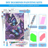 12 Pack Flowers Diamond Art Kits Packs for Adults, 5D Diamond Painting Kit Sets with Tools for Beginners DIY Full Drill Diamonds Paintings Crafts Gem Art by Number Gift Home Wall Decor (12x16 Inch) BWFY
