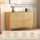 Messenya 6 drawer dresser for bedroom furniture.wood dressers & chests of drawers.Beveled Edge design, hand-polished.bedroom storage and dresser organizer for Living Room, Hallway (D-203) Messenya