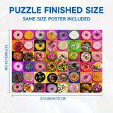 Jigsaw Puzzles 1000 Pieces for Adults, Families (Donuts) Pieces Fit Together Perfectly Nattork