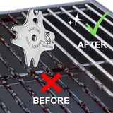 Sage Owl Bristle-Free Stainless Steel BBQ Grill Scraper – Safe Grill Cleaner for Outdoor Grills, Smoker Accessories, Cooking Gadgets, and Barbecue Grilling Tools – Ideal Mens Stocking Stuffers The Sage Owl