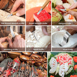 10Pcs Wood Carving Knife Set Beginner Kit, Convenient Tools Set Cut Resistant Gloves Spoon Carving Hook Knife, Wood Carving Whittling Knife, Chip Carving Detail Knife Sandpaper for Woodworking Rvetol