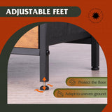 WLIVE Night Stand Set 2, Nightstand with Charging Station, Bedside Tables for Bedroom, Living Room, Side Table with Fabric Drawers, USB Ports and Outlets, Rustic Brown WLIVE