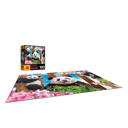 RoseArt - Kodak Premium - Panda Playtime - 100 Piece Jigsaw Puzzle for Adults