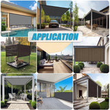 Amagenix 90% Sun Shade Cloth with Grommets, 6' x 10' Pergola Replacement Shade Cover Canopy Privacy Screen for Outdoor Patio Garden, Mocha (We Customized) Amagenix