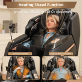 Alfine A66 4D Full Body Massage Chair – Made in The U.S.A. with U.S. & Imported Material, SL Track, Yoga Stretch, Zero Gravity, AI Voice Control, Heating, Automatic Footrest Alfine