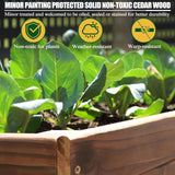 Yardenaler 6x3x2FT Raised Garden Bed for Vegetable and Flower with Legs, Large Outdoor Elevated Wood Planted Box with Liner, Backyard and Patio, Rustic Brown Yardenaler