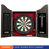 Rally and Roar Dartboard Cabinet, Small, Brown Rally and Roar